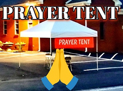 Grace Baptist Church prayer tent